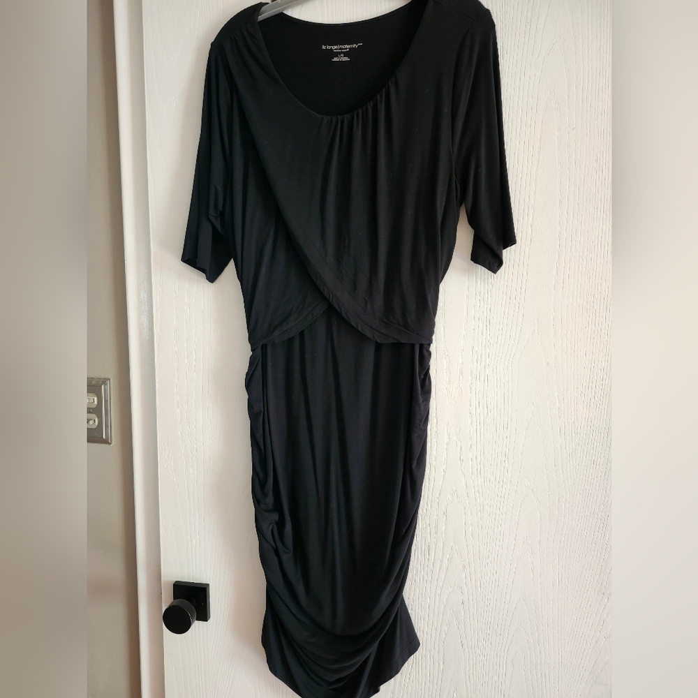 Elegant Black Maternity Dress